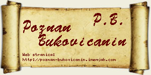 Poznan Bukovičanin vizit kartica